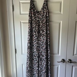 White House Black Market High-Low Floral Dress Size 8 - Black, Pink, White